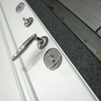 Стальная дверь &quot;Персей 3 D-5&quot; Белое Серебро