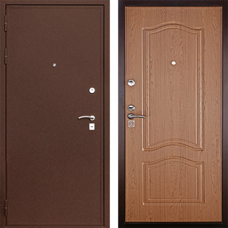 Стальная дверь "ДС-1" CISA дуб