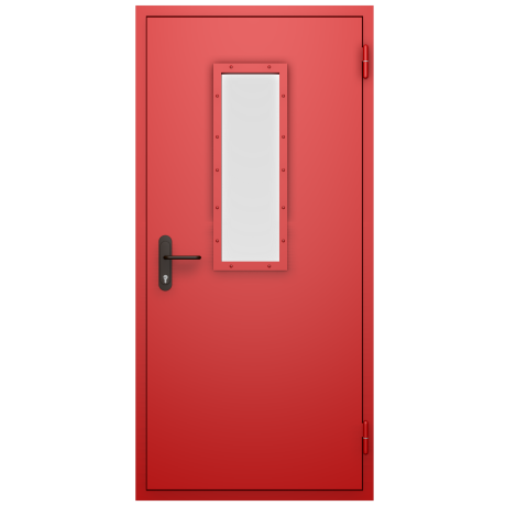 Дверь однопольная противопожарная остекленная
