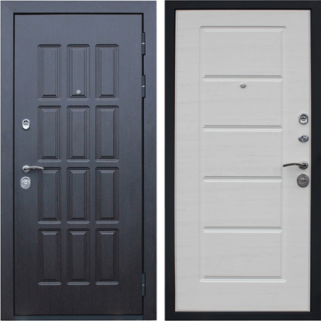 Стальная дверь "Фортуна" беленый дуб