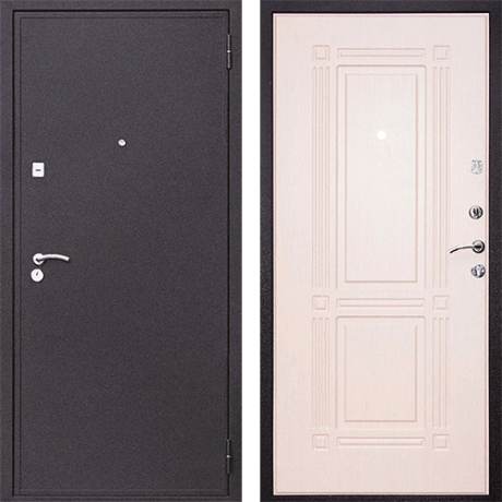 Стальная дверь "Прима" беленый дуб