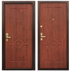 Стальная дверь "Модерн" темный орех