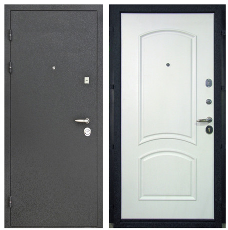 Стальная дверь "Персей 3 D-5" Белое Серебро