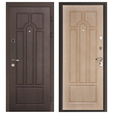 Стальная дверь "Афина Чиза" (перекод.) Венге/Беленый дуб