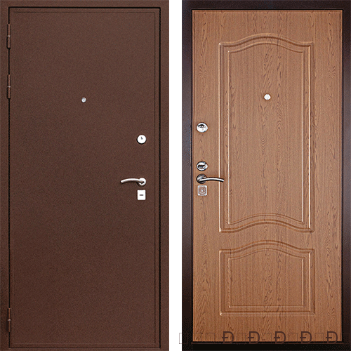 Стальная дверь "ДС-1" CISA дуб