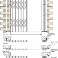 Способы крепления раздвижных решеток